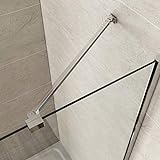 Bath-mann Stützstange Stabilisator für Duschwand Glas zur Wand für Glasdicke 5-6 mm Wandhalterung Edelstahl…