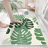 HAOCOO Badematten für Badezimmer, 45,7 x 63,5 cm, grünes Blatt, weich, rutschfest, maschinenwaschbar,…