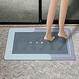 Super saugfähige Bodenmatte für Badezimmer, rutschfest, Kieselgur-Badematten, schnell trocknend, weich,…