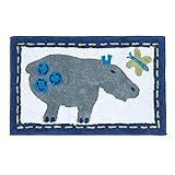 Homescapes Kinderteppich Hippo Bunter Teppich, Vorleger 50 x 80 cm. Farben: Grau und Weiß. Geeignet…