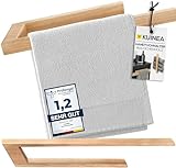 KUINEA® Handtuchhalter ohne Bohren Holz - Moderner Handtuchhalter Holz 40cm aus-100%EICHENHOLZ-für Bad…