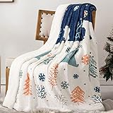 SONORO KATE Weihnachts-Sherpa-Decke, Flanell-Fleecedecke für Bett, Couch, Stuhl, für Kinder und Frauen,…