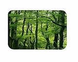 A.Monamour Badematten Badteppiche Badvorleger Natur Landschaft Grüne Bäume Wald Bild Flanell Absorptionsmittel…