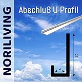 Noriliving Aluminium Profil Set für 3mm Aluverbund Duschrückwand (Silber matt) (Abschluss Profil, 150cm…
