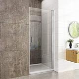 Heilmetz® Duschtür 76 x 195 cm Schwingtür Duschtür für Nischentür Dusche Duschkabine Duschwand mit Wandprofil…