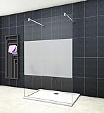 Aica Sanitär 67.7cm Freistehende Duschwand Duschtrennwand 10mm Sicherheitsglas 200cm Höhe Walk in Dusche