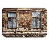 A.Monamour Badematten Badteppiche Badvorleger Alten Alten Gebäude Grunge Ziegel Wand Vintage Fenster…
