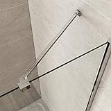 Meykoers Haltestange für Duschwand Stabilisator mit Winkel flexibel 180°drehbar 500mm für Glasstärke…