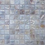 XUAN Perlmutt Mosaikfliesen Flussbett Natur Perlmuschel Mosaik Quadrat Natur 25mm