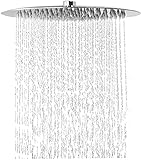 Regenduschkopf 25,4 cm, 304 Edelstahl, großer Hochdruck-Regenduschkopf für Badezimmer, tolles Duscherlebnis