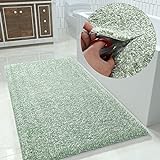 Yimobra Flauschige Badezimmer-Teppiche, zottelige, weiche, rutschfeste Badezimmermatte für Bodenkonturen,…