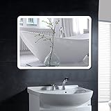 Kedia Badspiegel LED Badezimmerspiegel Beleuchtet Bad Spiegel Wandspiegel (Weiß, Filet, 50x70cm)