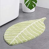 JameStyle26 Badematte antirutsch Fußmatte Grün Blatt Palme Badezimmermatte rutschfest Duschmatte schnelltrocknend…