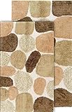 Chesapeake Pebbles 2-teiliges Khaki-Badteppich-Set 26650 (53,3 x 86,4 cm und 61 x 101,6 cm)