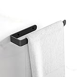 UK Verkäufer | 31 cm langer Handtuchhalter aus mattem schwarzem Aluminium | Wandmontage Geschirrtuchhalter…