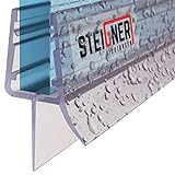 STEIGNER Duschdichtung, 30cm, Glasstärke 6/7/ 8 mm, Gerade PVC Ersatzdichtung für Dusche, UK03