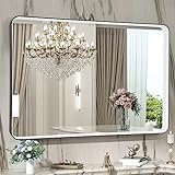 Meidom Badspiegel mit Beleuchtung 101x76cm Anti-Beschlag 3 Farbtemperatur Licht Groß Badezimmerspiegel…