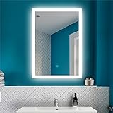 HAPAOSO LED Badspiegel mit Beleuchtung Badezimmer Spiegel mit Beschlagfrei Wandspiegel mit Touchschalter…