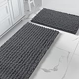 Yimobra Chenille-Badezimmerteppich-Set, 2-teilig, dick, saugfähig, große Plüschteppiche, extra weich,…