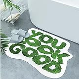 Inshere You Look Good Badematte, niedliche Badezimmerteppiche, grüne Badezimmer-Dekormatte, weicher…