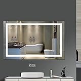 Willonin Badspiegel mit Beleuchtung,Badezimmerspiegel mit Beleuchtung, LED Touch, Energiesparend, wasserdicht…