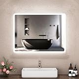 Boromal LED Badspiegel mit Beleuchtung 40x60cm Wandspiegel Badezimmerspiegel mit Beleuchtung 6500K kaltweiß…