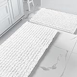 Yimobra Chenille-Badezimmerteppich-Set, 2-teilig, luxuriös, dick, saugfähig, große Plüschteppiche, extra…