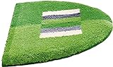 Erwin Müller Duschvorlage Korfu, Duschmatte rutschhemmend grün Größe halbrund 50x80 cm - für Fußbodenheizung…