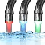 SNOMYRS LED Wasserhahn, Temperaturregelung Wasserdurchfluss LED Küchenarmatur mit 3 Farbwechseln, für…