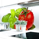 Küchenrückwand Fresh Tomatoe Premium Hart-PVC 0,4 mm selbstklebend - Direkt auf die Fliesen, Größe:Materialprobe…