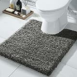 Yimobra Flauschiger WC-Teppich, U-förmig, super zottelig, weich, bequem, rutschfest, wasserabsorbierende…