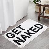 BOVEU Get Naked Badematte Badezimmerteppiche, rutschfest, saugfähig, lustige Badezimmerdekoration, mehrfarbige…