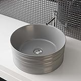 Waschbecken24 41 x 41 x 18 CM Design Keramik Waschbecken Aufsatzwaschbecken Handwaschbecken Waschschale…