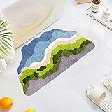 UKELER Weicher Shag Moos-Teppich für Badezimmer, innovative See-Moos-Dekoration, rutschfest, waschbar,…