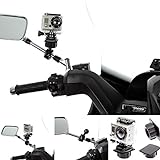 Ultimateaddons Scooter Moped 8-16mm Spiegel Vorbauhalterung mit Flacher Adapterplatte - Kompatibel mit GoPro Hero 4 5