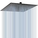 Voolan Regenduschkopf aus Metall – quadratischer Regenduschkopf mit hohem Durchfluss – Wasserfall Ganzkörperabdeckung…