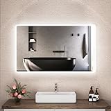 Boromal LED Badspiegel mit Beleuchtung 120x70cm Badezimmerspiegel 3 Lichtfarbe 3000-6500K Warmweiß Kaltweiß…