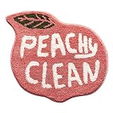 SagaSave Pfirsich Badematte, Peachy Coral Pink Waschbare rutschfeste Fußmatte, Absorbierende Badewanne…