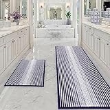 Badezimmerteppiche und -matten-Sets, 2-teiliges dickes, saugfähiges Chenille-Badematten-Set, rutschfest,…