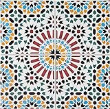 Cerames- Hass, Marokkanische Keramikfliesen - 12 orientalische tunesische Dekorfliesen (0,48 m2) 20 x 20 cm für das Badezimmer, die Küche, unter der Treppe. Farbige dekorative Fliesen.