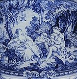 3dRose ct_34728_7 French Blue Toile I-Glass Fliese, 20,3 cm