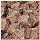 AUPROTEC Granit Pflastersteine 1t Naturstein 9/11 rot DIN EN 1342: 1000 kg