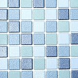 Mosaik Fliese Keramik blau blau für BODEN WAND BAD WC DUSCHE KÜCHE FLIESENSPIEGEL THEKENVERKLEIDUNG BADEWANNENVERKLEIDUNG Mosaikmatte Mosaikplatte