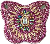 GURU SHOP Indisches Schmuckdöschen, Perlendöschen, Schmuckschachtel Schmetterling, Pink, Metall, Farbe: Pink, 3x8x7 cm, Dosen, Boxen & Schatullen