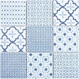 Mosaikfliese Keramik retro vintage blau weiß Küche Küchenfliese Küchenrückwand Mosaikwand Wandverkleidung…