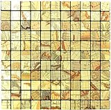 Mosaik Fliese selbstklebend Aluminium gold metall Weltkarte Gold für WAND KÜCHE FLIESENSPIEGEL THEKENVERKLEIDUNG…