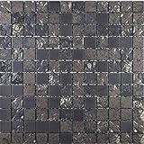 Mosaikfliese Keramik schwarz braun Steinoptik Wandverkleidung Thekenverkleidung Küchenfliese Küchenrückwand…