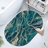 Super saugfähige Kieselgur Badematte aus grünem Marmor mit goldenem Glitzer, schnell trocknende Badezimmerteppiche,…