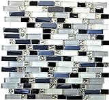 Mosaik Fliese Transluzent weiß grau schwarz Verbund Glasmosaik Crystal EP weiß grau schwarz für WAND BAD WC DUSCHE KÜCHE FLIESENSPIEGEL THEKENVERKLEIDUNG BADEWANNENVERKLEIDUNG Mosaikmatte Mosaikplatte