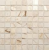 Mosaik Fliese Marmor Naturstein golden cream poliert Struktur für BODEN WAND BAD WC DUSCHE KÜCHE FLIESENSPIEGEL…